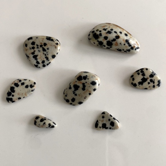 Handmade Dalmatian Jasper Tumbled Polished Gemstone Stones Jewelry Decor - Picture 1 of 15